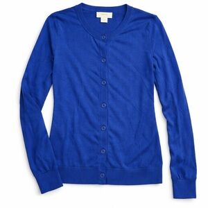 Anthropologie Cobalt Blue Button-Front Cardigan